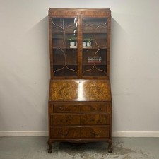 Vintage Walnut Bureau Bookcase