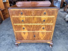 Antique Deco walnut 2 over 2