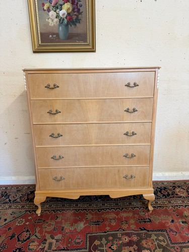 Bleached walnut chest five - walnut,