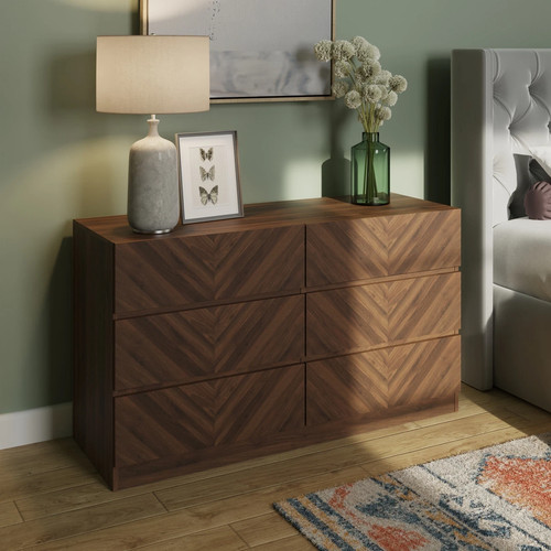 Drawer chest walnut 3 - chest, 3+3