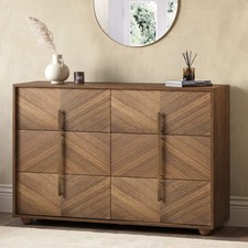 Wide Walnut Mid-Century Chest