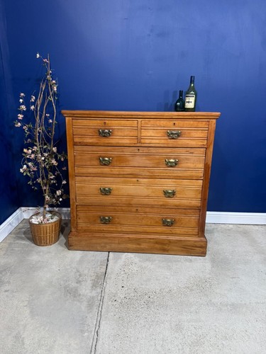 Vintage edwardian walnut chest - walnut,