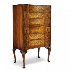 Queen Anne Style Burr Walnut