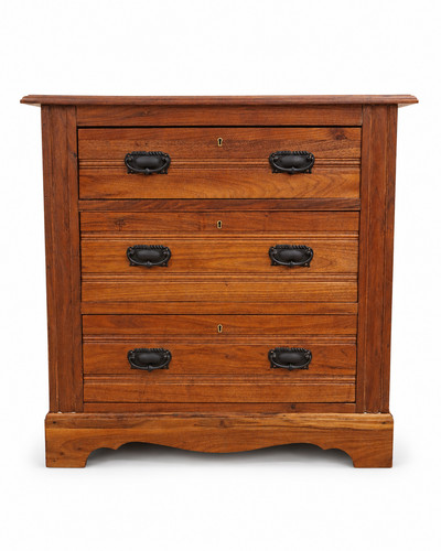 Vintage solid walnut chest - walnut, of
