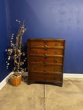 Vintage Oak Tallboy Chest Of