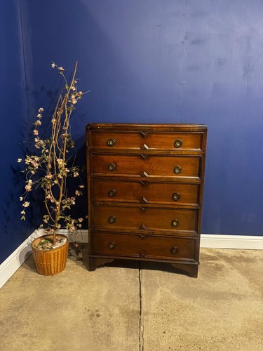 Vintage oak tallboy chest - vintage, of