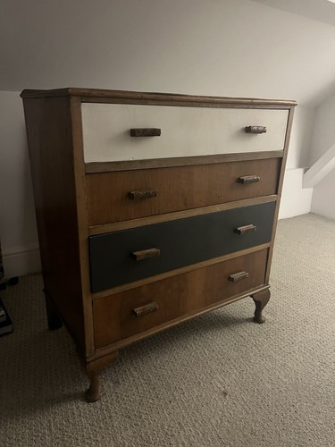 Vintage walnut wooden front - walnut,