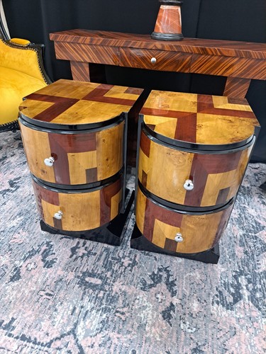 Pair art deco walnut - deco,
